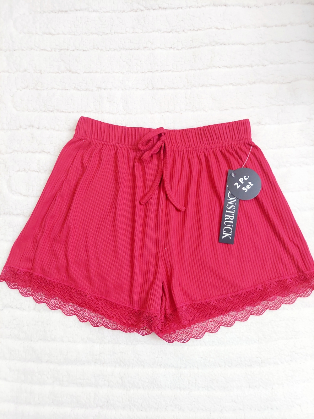 Moonstruck Rasberry Red Women's 2-Piece Pajama Set Women Size S & M NWT Casual - Picture 7 of 10